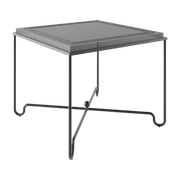 Table à manger de jardin noire 90x90 cm Tropique - Gubi - The Cool Republic