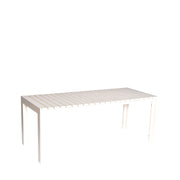 Table à manger de jardin rectangulaire en acier beige 191x80x76cm Haus - Hübsch - The Cool Republic