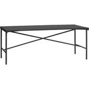 Table à manger de jardin rectangulaire en métal noire - Hübsch - The Cool Republic
