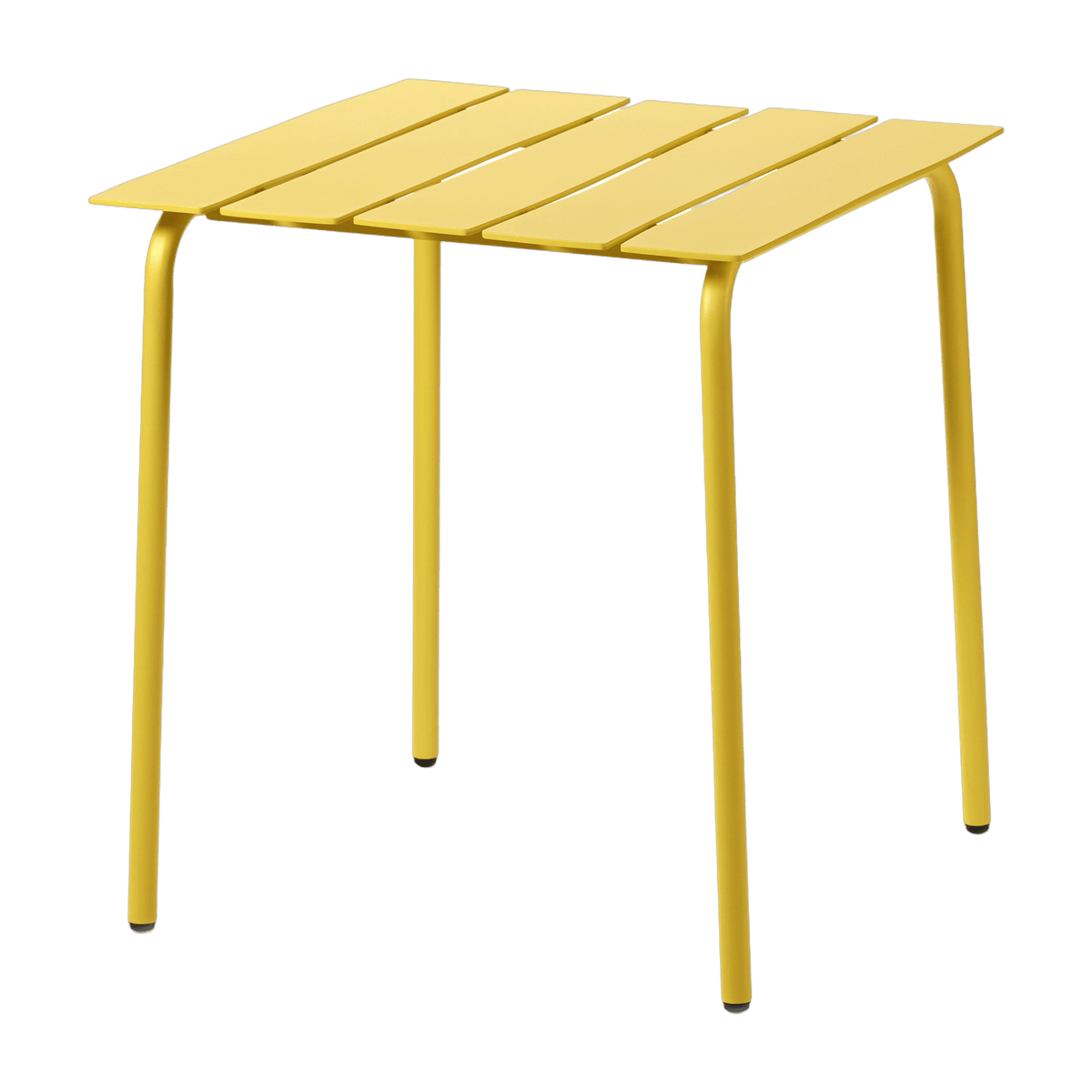 Square outdoor dining table in yellow metal 70x70x75cm - valerie_objects - The Cool Republic