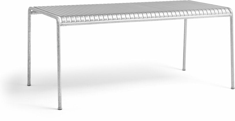 Table à manger d'extérieur en métal gris galvanisé 170x90cm Palissade - HAY - The Cool Republic