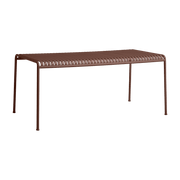 Table à manger d'extérieur en métal rouge 170x90cm Palissade - HAY - The Cool Republic