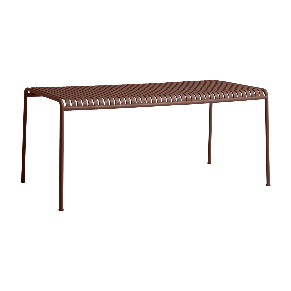 Table à manger d'extérieur en métal rouge 170x90cm Palissade - HAY - The Cool Republic