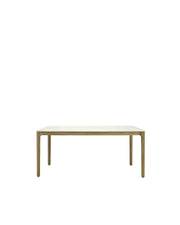 Table à manger d'extérieur rectangulaire en teck et céramique blanc 180x90cm Elko - Vincent Sheppard - The Cool Republic