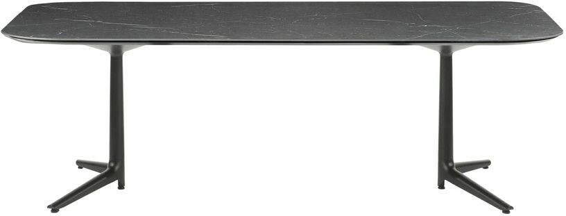 Table à manger effet marbre noir 180x90 Multiplo - Kartell - The Cool Republic
