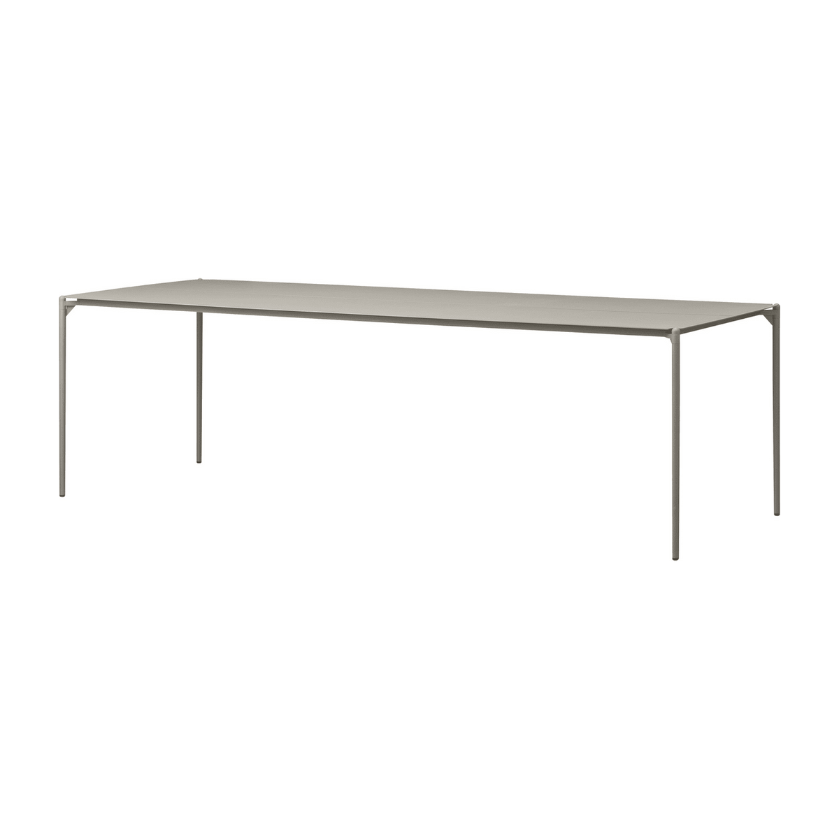 Table à manger en acier taupe 240 x 90 cm Novo - AYTM - The Cool Republic
