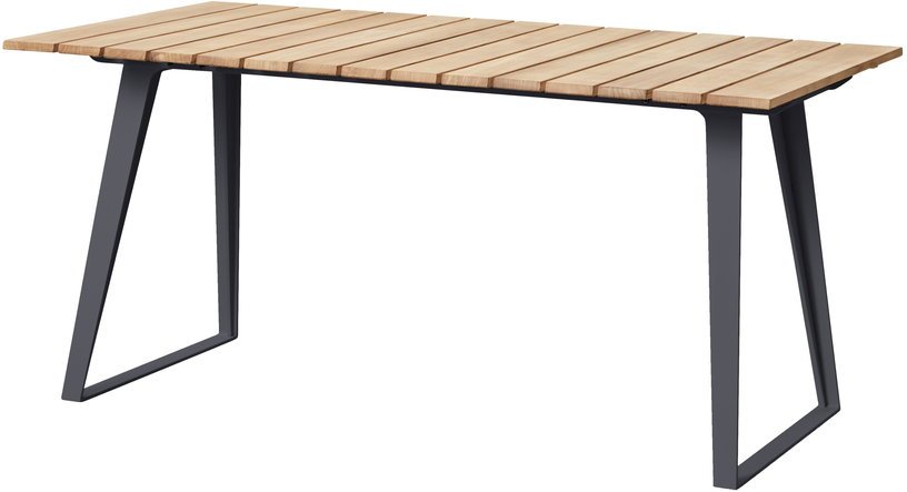 Table à manger en aluminium et teck Copenhagen - Cane - Line - The Cool Republic