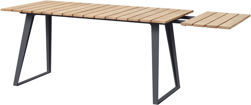Table à manger en aluminium et teck Copenhagen - Cane - Line - The Cool Republic