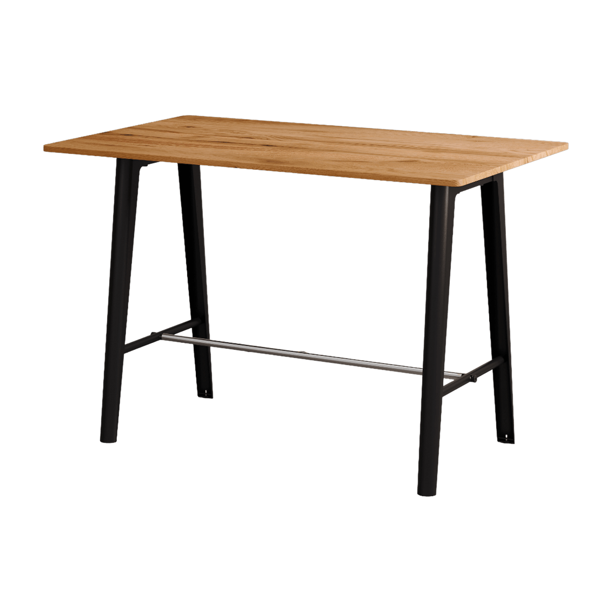 Table à manger en bois ancien et piètement en acier noir 160 x 95 x 75 cm New modern - TIPTOE - The Cool Republic
