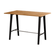 Table à manger en bois ancien et piètement en acier noir 160 x 95 x 75 cm New modern - TIPTOE - The Cool Republic