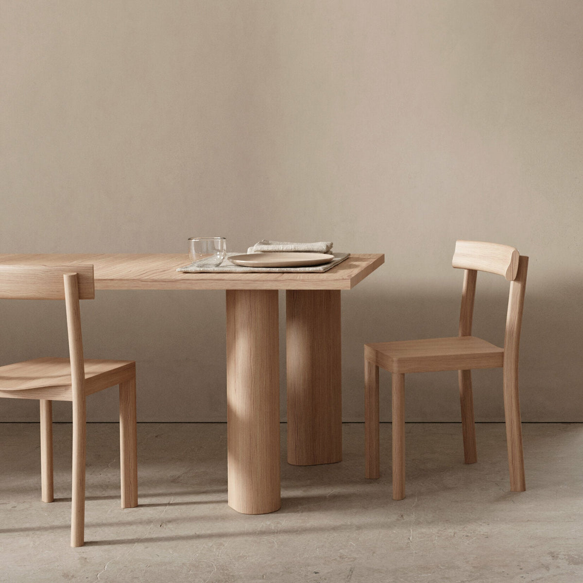Table à manger en bois de chêne naturel Galta Forte 240 - Kann Design - The Cool Republic