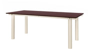 Table à manger en chêne bordeaux et acier beige clair 200x90cm Atura - Ferm living - The Cool Republic