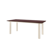 Table à manger en chêne bordeaux et acier beige clair 200x90cm Atura - Ferm living - The Cool Republic