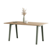 Table à manger en chêne éco-certifié 160 x 95 cm piètements gris eucalyptus New Modern - Tiptoe - The Cool Republic