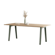 Table à manger en chêne éco-certifié 190 x 95 cm piètements gris eucalyptus New Modern - Tiptoe - The Cool Republic