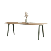 Table à manger en chêne éco-certifié 220 x 95 cm piètements gris eucalyptus New Modern - Tiptoe - The Cool Republic