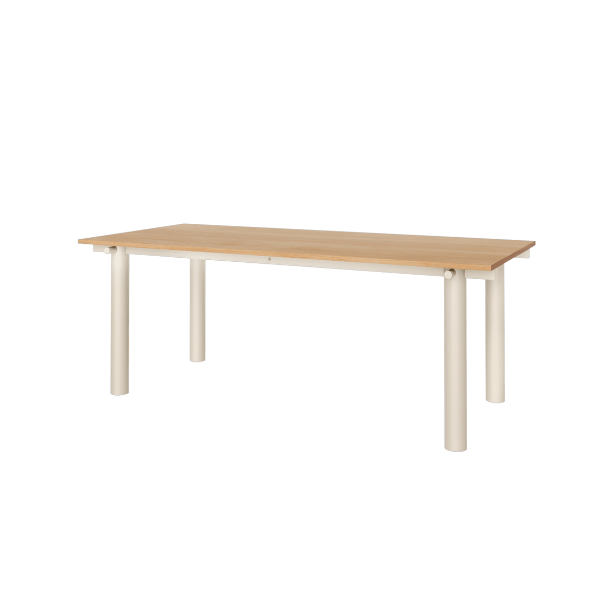 Table à manger en chêne et acier beige clair 200x90cm Atura - Ferm living - The Cool Republic
