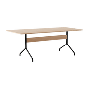 Oak and black metal dining table 200x90 cm Pavilion AV19 - &tradition - The Cool Republic