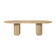 Oiled solid oak dining table Moon - Gubi - The Cool Republic