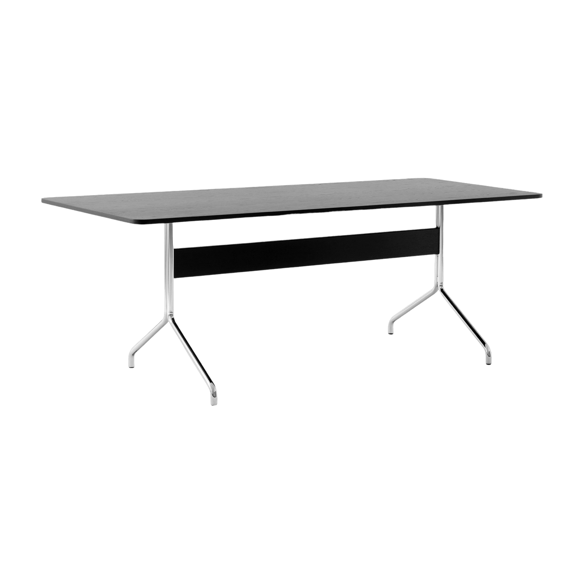 Table à manger en chêne noir et chrome 200x90 cm Pavilion AV19 - &tradition - The Cool Republic