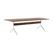Dining table in walnut and chrome 250x110 cm Pavilion AV24 - &tradition - The Cool Republic