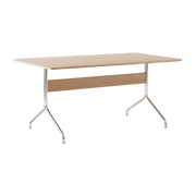 Table à manger minimaliste en chêne clair et chrome 160x90 cm Pavilion AV18 - &tradition - The Cool Republic