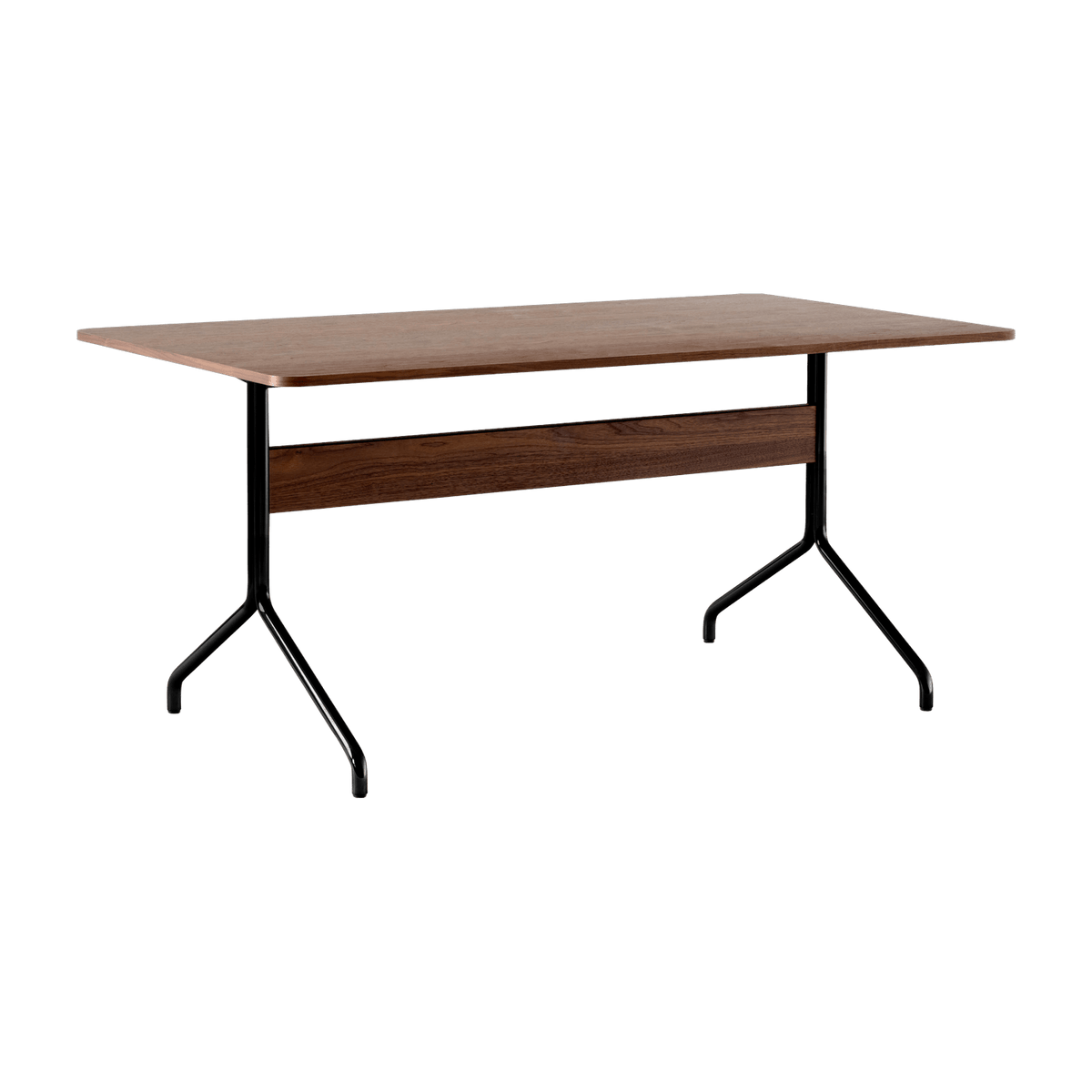 Table à manger minimaliste en noyer et métal noir 160x90 cm Pavilion AV18 - &tradition - The Cool Republic