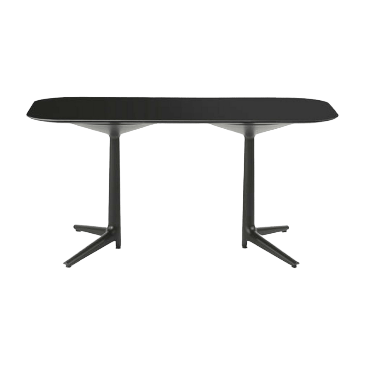 Table à manger noire 158x90 Multiplo - Kartell - The Cool Republic