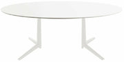 Table à manger ovale blanche 192x118 Multiplo - Kartell - The Cool Republic