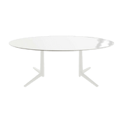Table à manger ovale blanche 192x118 Multiplo - Kartell - The Cool Republic