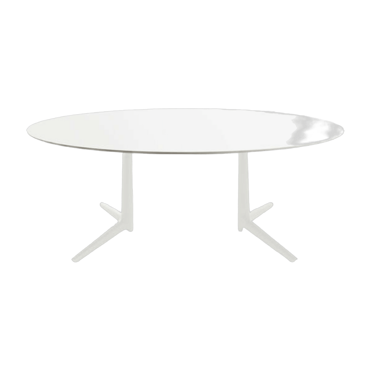 Table à manger ovale blanche 192x118 Multiplo - Kartell - The Cool Republic