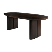 Table à manger ovale en bois marron 230 x 105 cm Durban - Versmissen - The Cool Republic