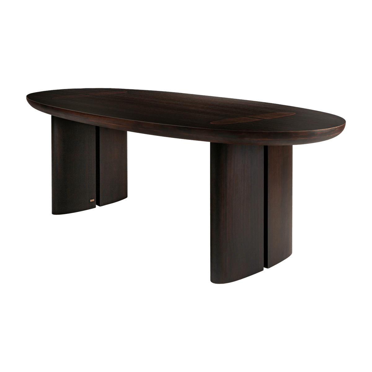 Table à manger ovale en bois marron 230 x 105 cm Durban - Versmissen - The Cool Republic