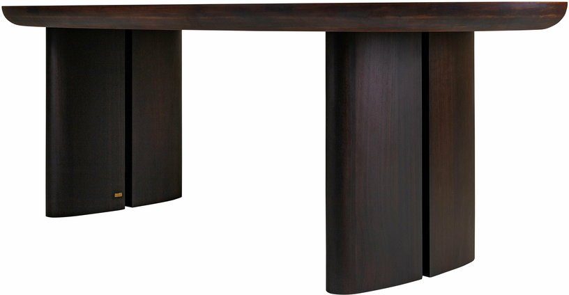 Table à manger ovale en bois marron 230 x 105 cm Durban - Versmissen - The Cool Republic