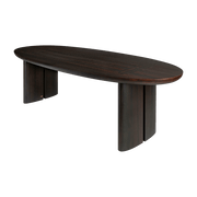 Table à manger ovale en bois marron 270 x 105 cm Durban - Versmissen - The Cool Republic