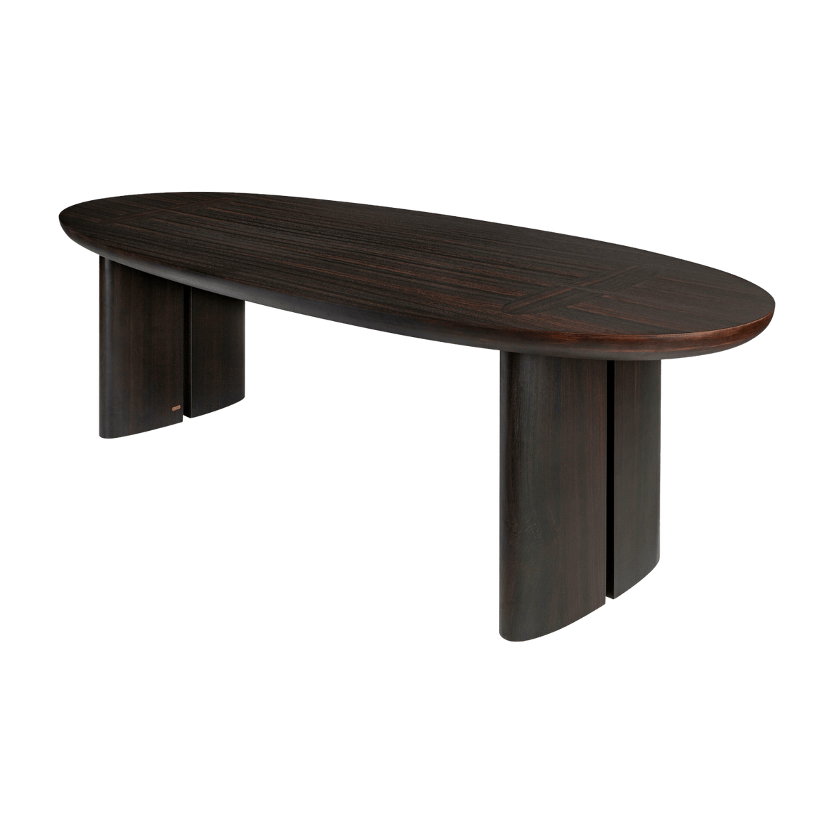 Table à manger ovale en bois marron 270 x 105 cm Durban - Versmissen - The Cool Republic