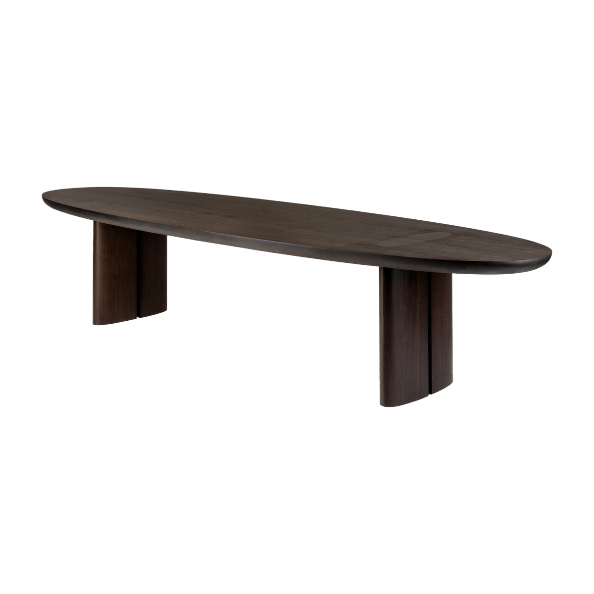 Table à manger ovale en bois marron 350 x 120 cm Durban - Versmissen - The Cool Republic