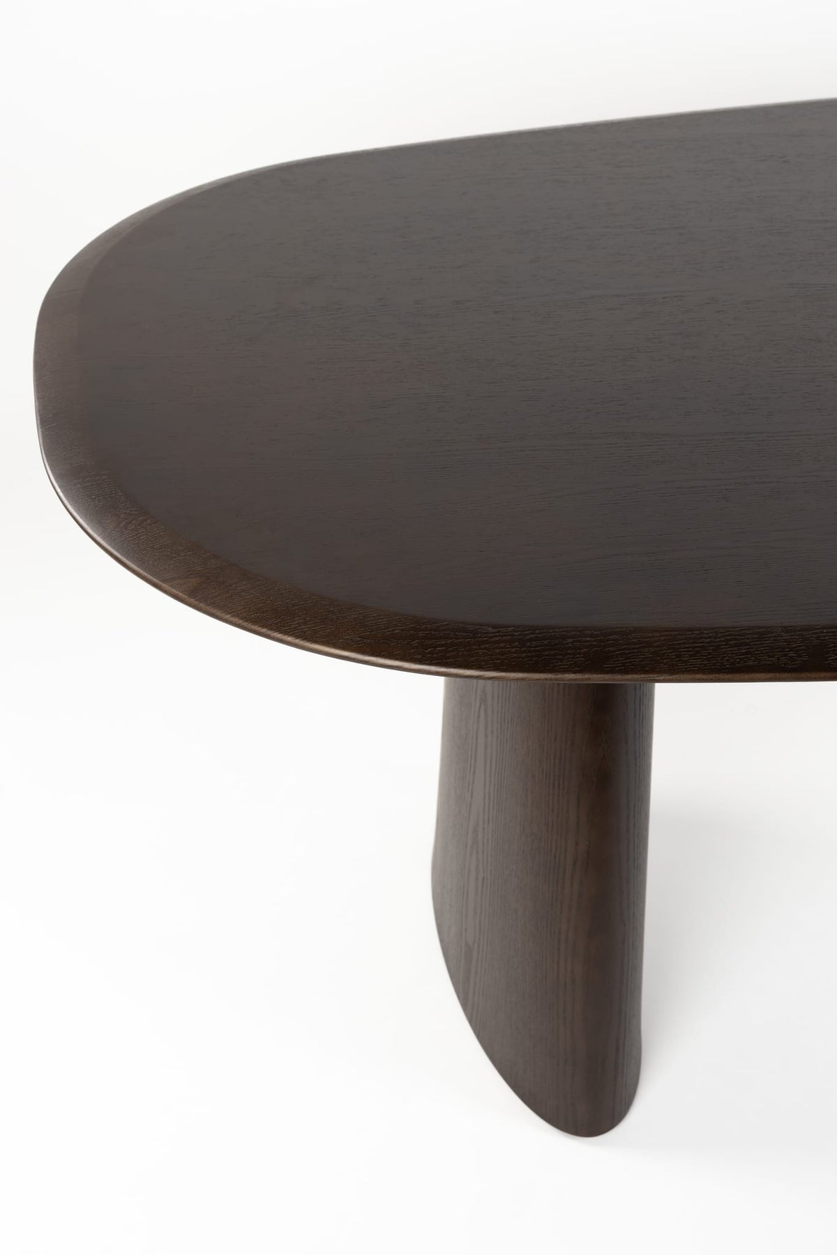 Table à manger ovale en bois marron et fer noir 220x110x76cm Carlon - White Label Living — vue 6