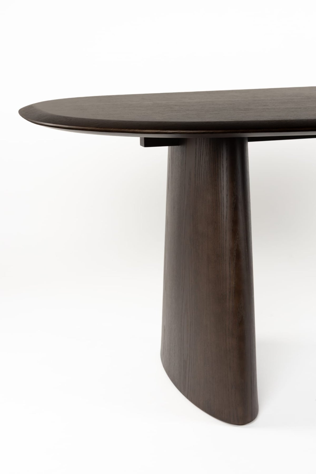 Table à manger ovale en bois marron et fer noir 220x110x76cm Carlon - White Label Living — vue 7