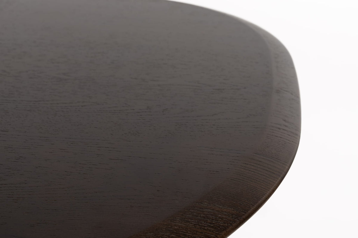 Table à manger ovale en bois marron et fer noir 220x110x76cm Carlon - White Label Living — vue 8