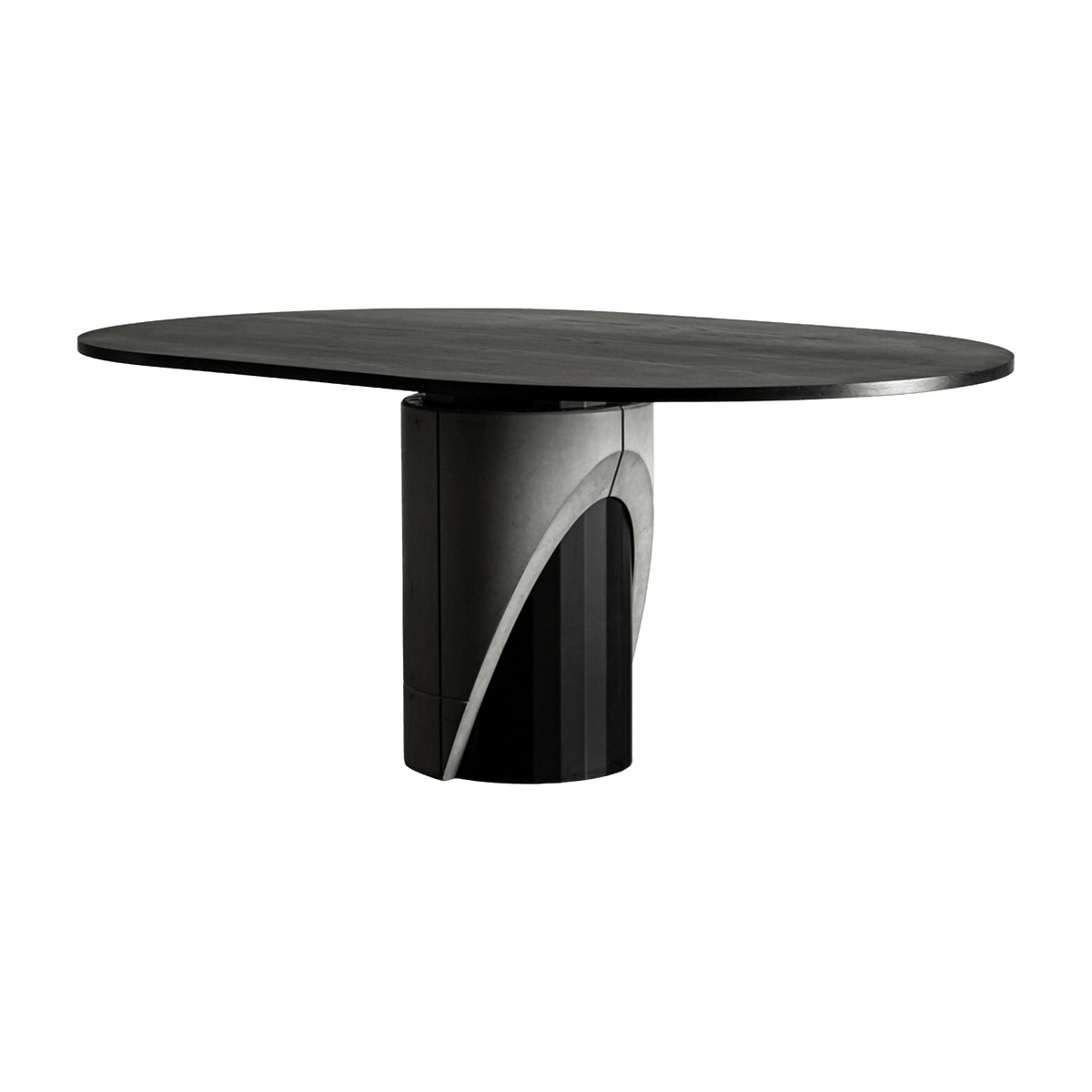 Table à manger ovale Sharp Lyon Béton - The Cool Republic