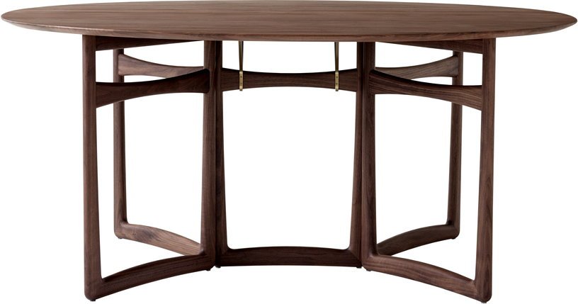 Table à manger pliable en bois marron Drop Leaf - &tradition - The Cool Republic