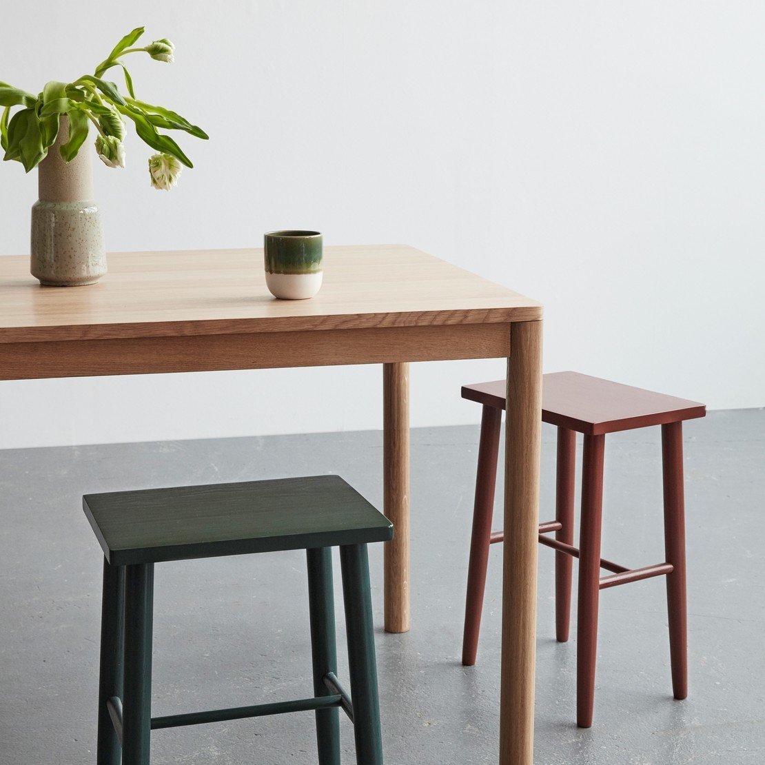 Table à manger rectangle en bois naturel 140 x 80 cm - Hübsch - The Cool Republic