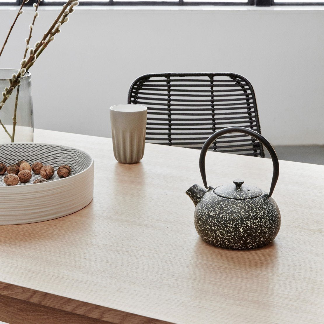 Table à manger rectangle en bois naturel 140 x 80 cm - Hübsch - The Cool Republic
