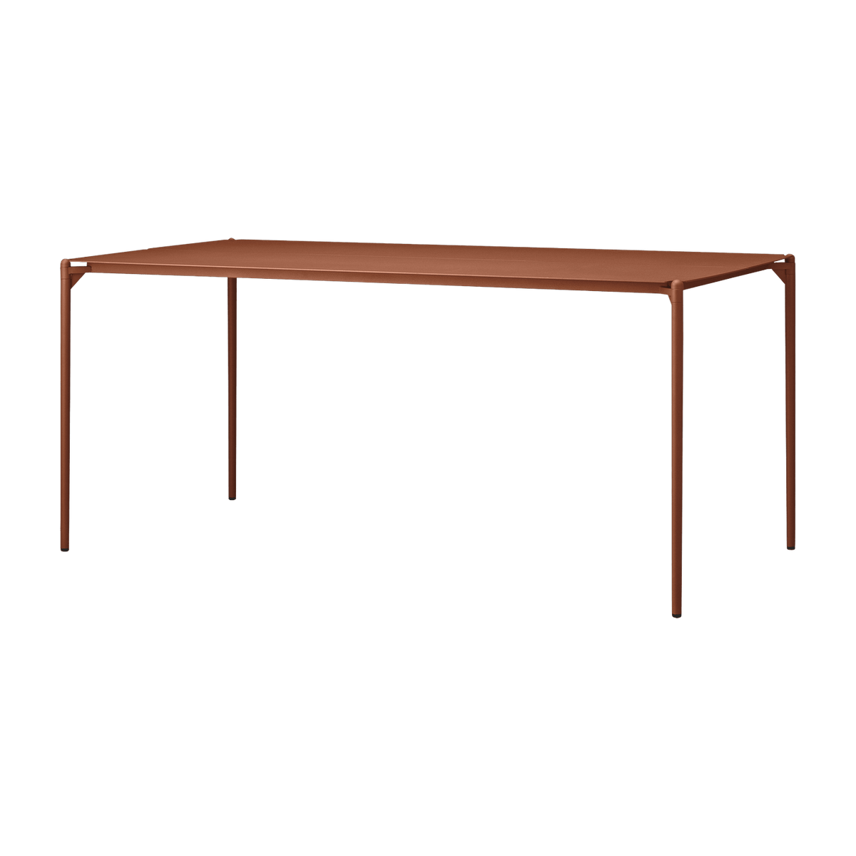 Table à manger rectangluaire en acier terracotta 160 x 80 cm Novo - AYTM - The Cool Republic