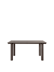 Table à manger rectangulaire en acier marron et verre teinté foncé 160 x 90 cm Atura - Ferm Living - The Cool Republic