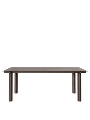 Table à manger rectangulaire en acier marron et verre teinté foncé 200 x 90 cm Atura - Ferm Living - The Cool Republic
