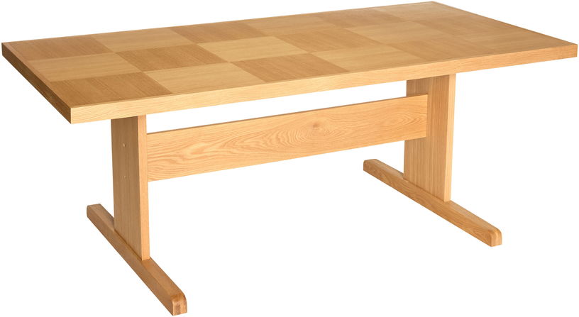 Table à manger rectangulaire en bois de chêne naturel 195x95x74cm Skak - Hübsch - The Cool Republic