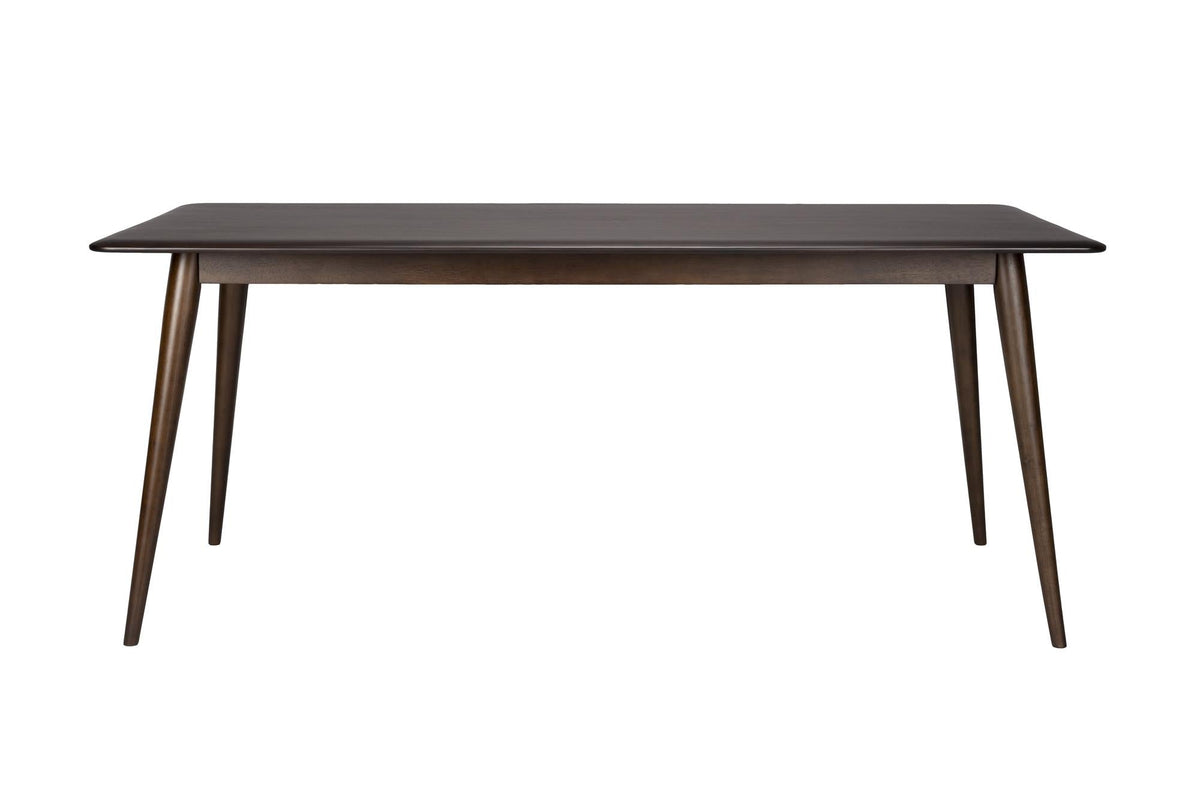 Table à manger rectangulaire en bois massif foncé 180x80x75cm Elroy - Dutchbone - The Cool Republic