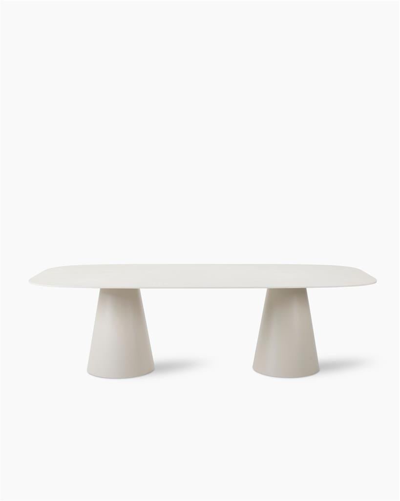 Table à manger rectangulaire en céramique crème et le plateau portland 280x120x75cm Sandro - Vincent Sheppard - The Cool Republic